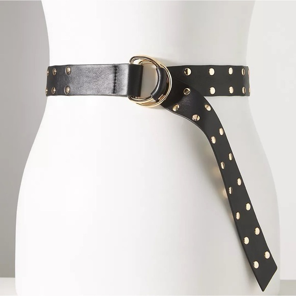 Anthropologie Faux-Leather Studded Belt - Picture 1 of 4